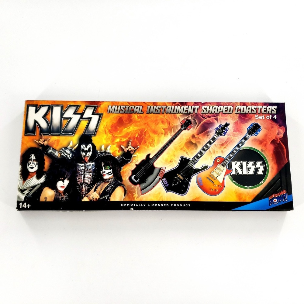 KISS the Band Musical Instrument Shaped Coasters